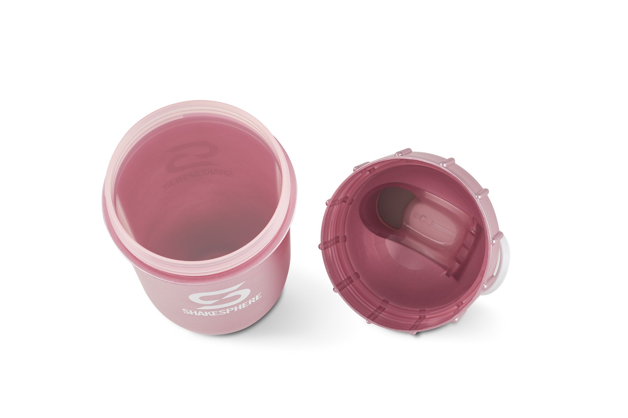 700mls ShakeSphere Tumbler View Rose Gold/White Logo/Clear Window