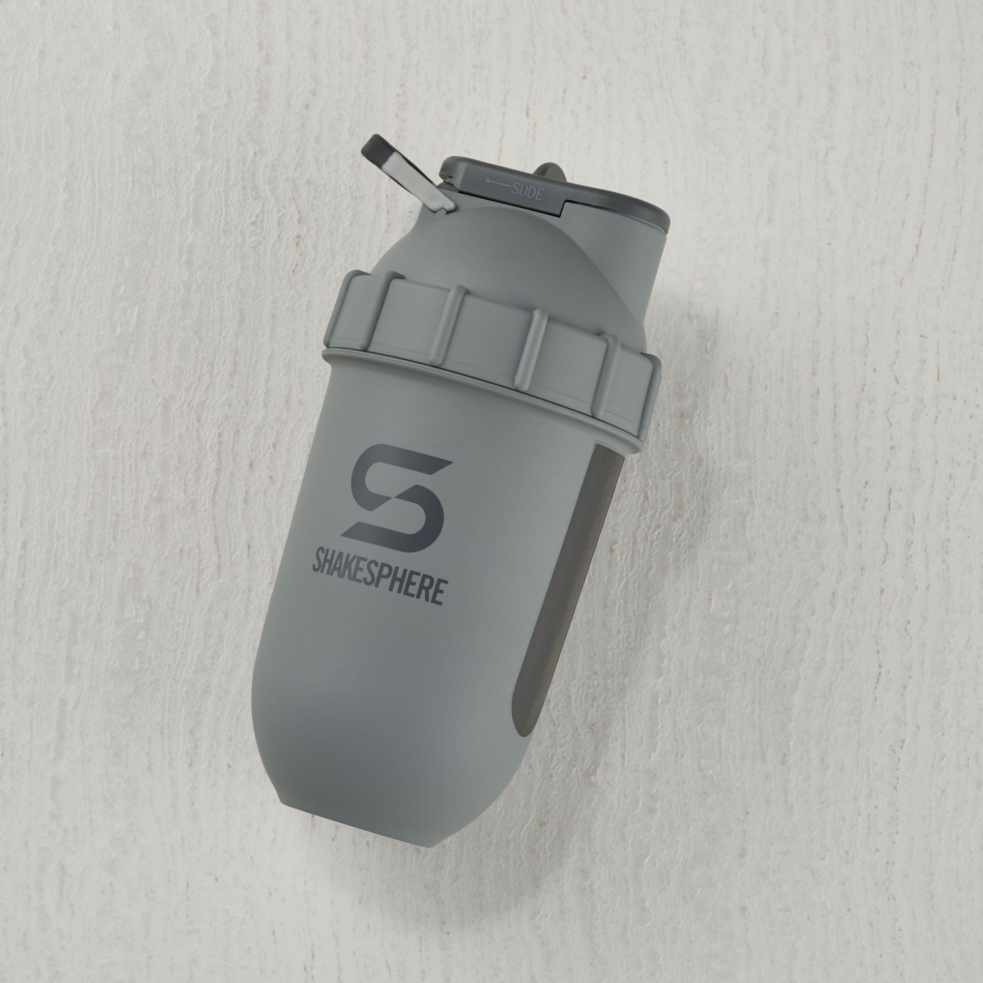700mls ShakeSphere Tumbler View Matte Grey/Grey Logo/Black Window