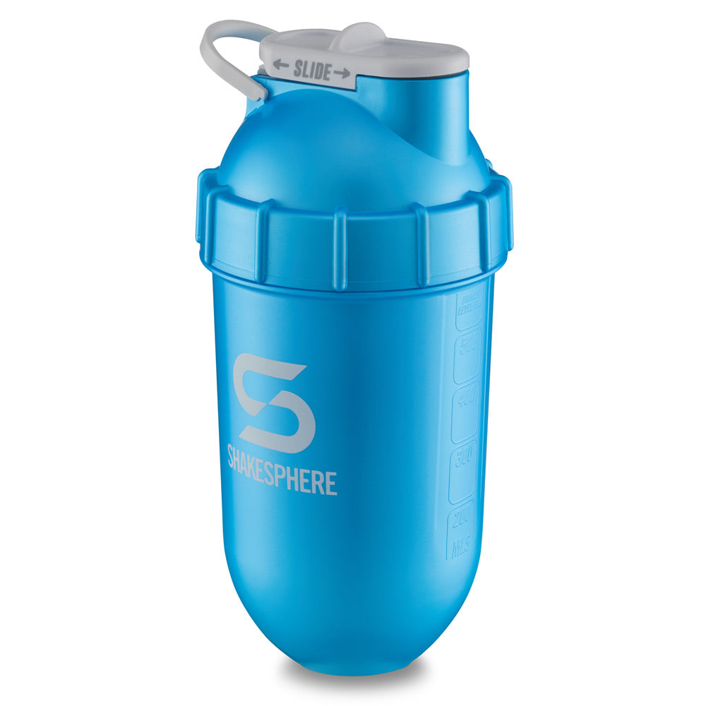 700mls ShakeSphere Tumbler Original Metallic Cyan/White Logo