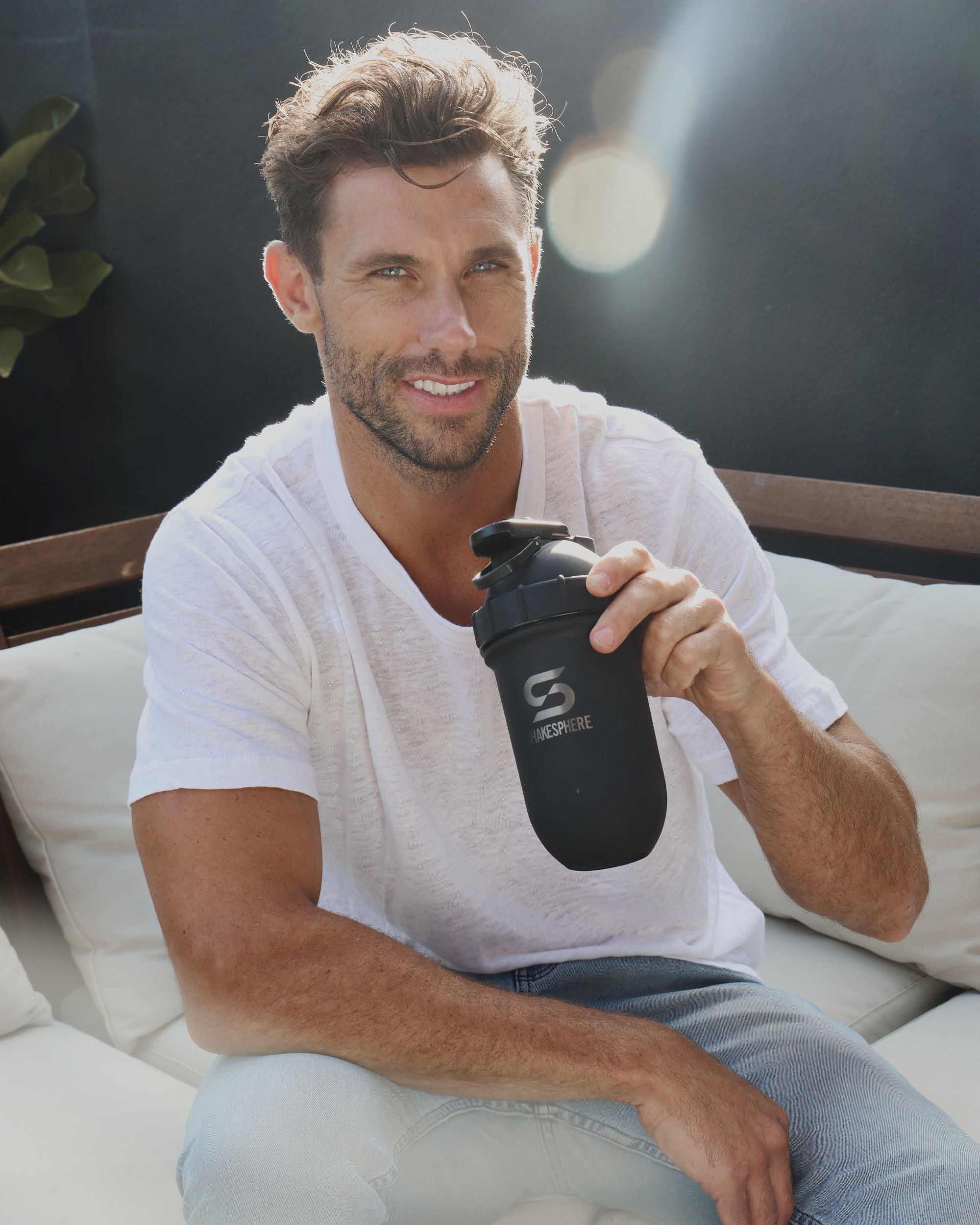 700mls ShakeSphere Tumbler Double Wall Steel Matte Black