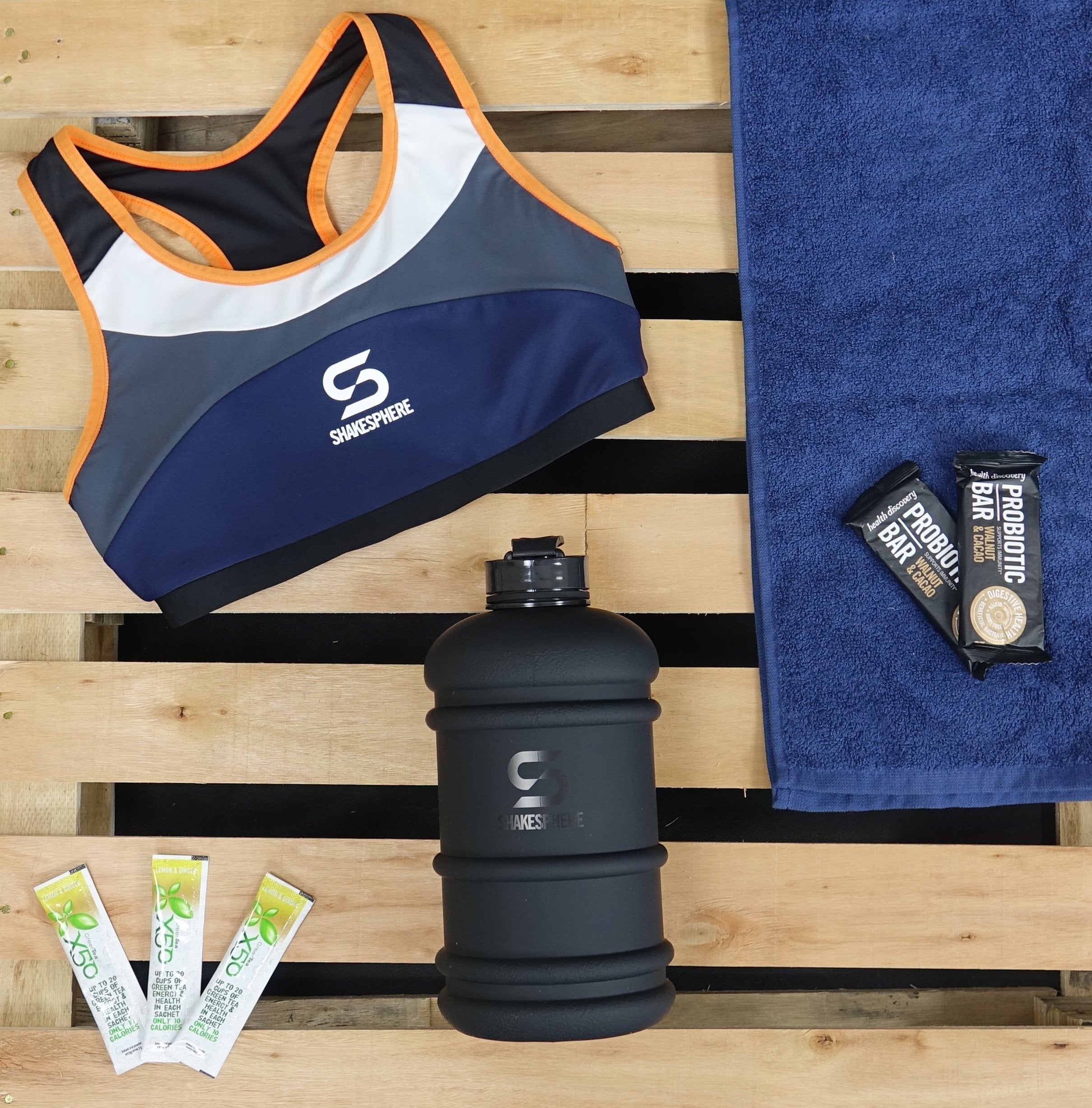 1.3L ShakeSphere Hydration Jug Matte Black/Black Logo